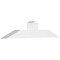 Ekena Millwork Portland Architectural Grade PVC Gable Bracket, 60"W x 12 1/2"H x 6"D x 6"F, 5/12 Pitch GBP060X13X0606POR00 - alternate 1